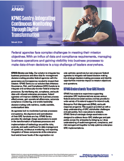 KPMG Sentry: Integrating Continuous Monitoring Through Digital Transformation