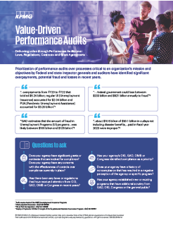 Value-Driven Performance Audits