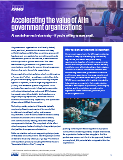 Accelerating AI Value Government Organizations