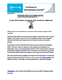 Can the OECD Reshape Cross-Border Work Taxation in a Digital Age?