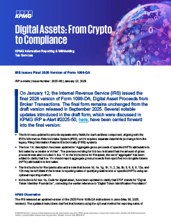 IRS Issues Final 2026 Version of Form 1099-DA