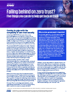 Falling behind on zero trust