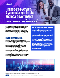 Finance-as-a-SeArvice: A game-changer for state and local governments