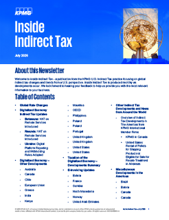 Inside Indirect Tax – July, 2026