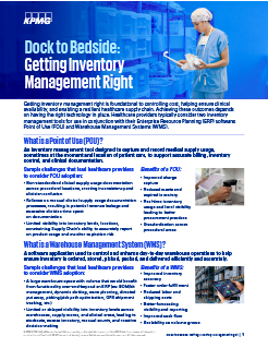 Dock to Bedside: Getting Inventory Management Right