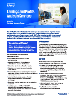 Earnings and Profits Analysis