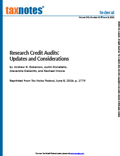 Research Credit Audits: Updates and Considerations
