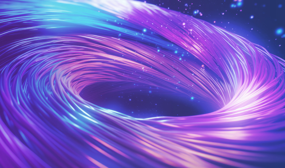 swirl of digital particles
